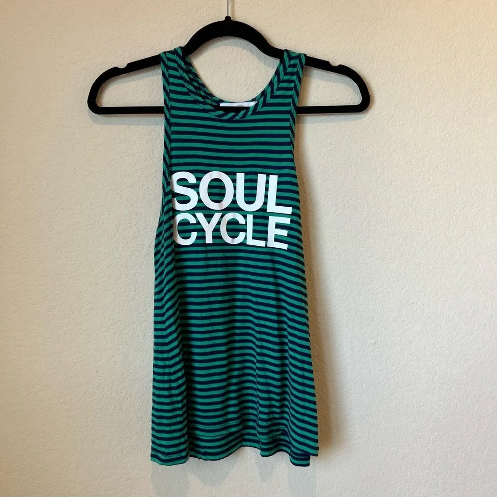 Soul cycle Striped Workout Cycling Tank